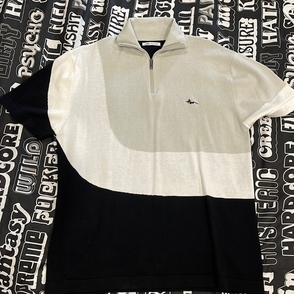 Zara men’s quarter zip shirt